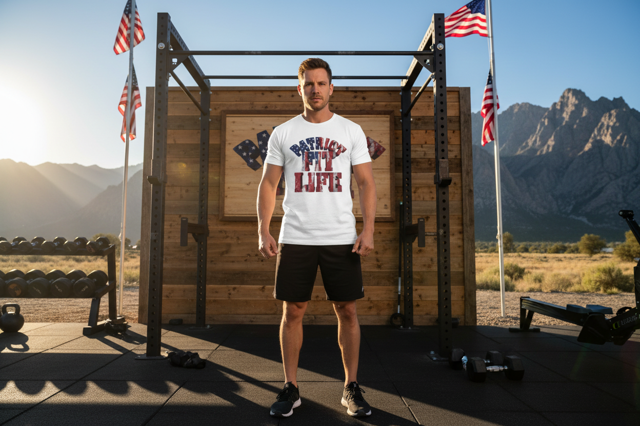 Patriot Fit Life T-Shirt - American Flag Gym Tee