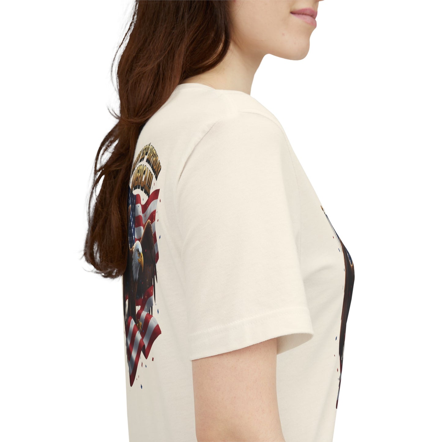 Happy 250th Birthday America Eagle T-Shirt  Patriotic Flag Tee