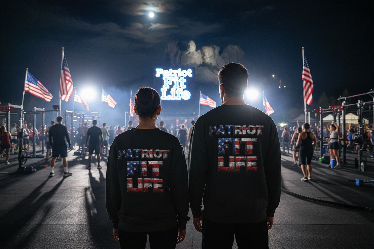 Patriot Fit Life Crewneck Sweatshirt - American Flag Graphic Pullover