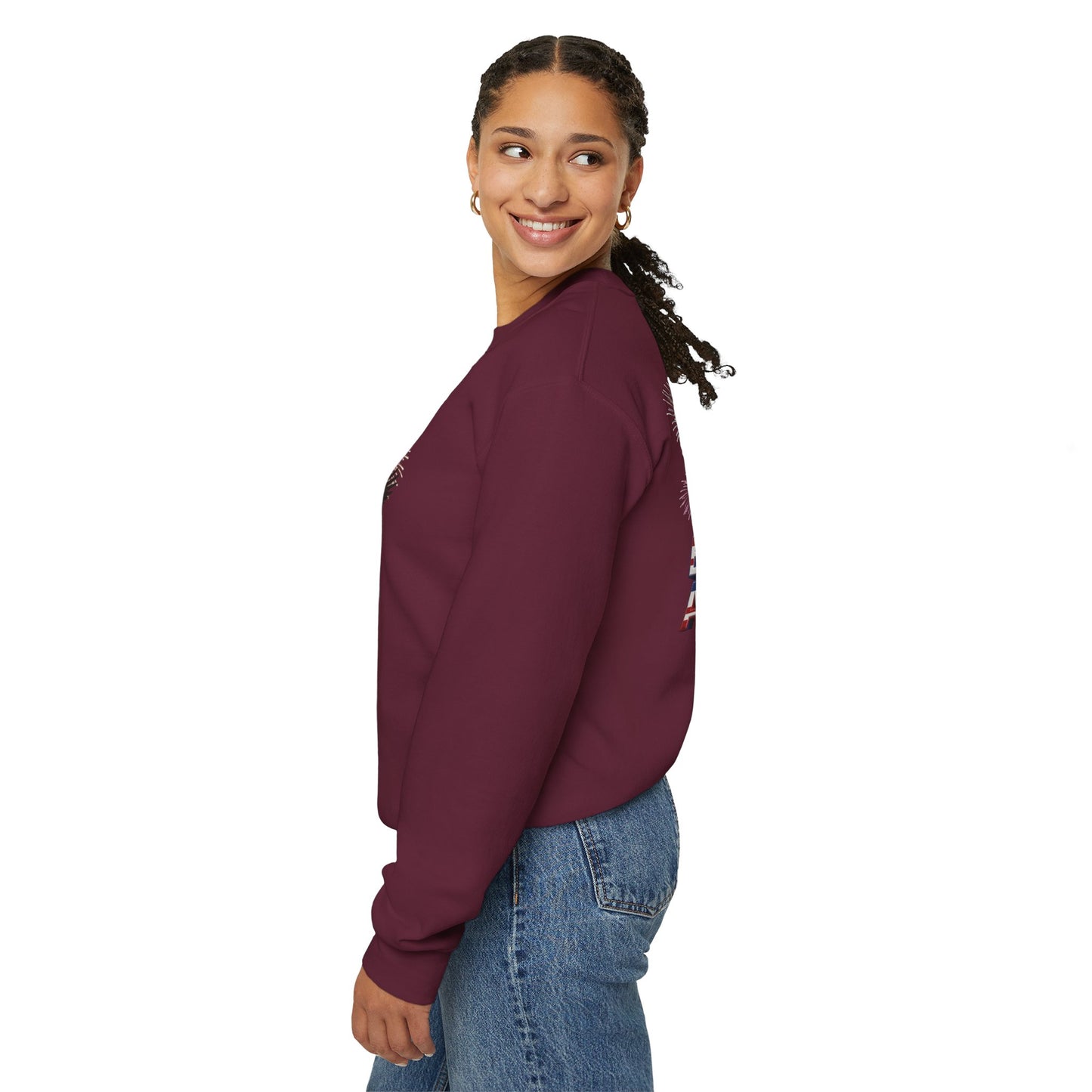 Happy 250th Birthday America Sweatshirt - Patriotic Fireworks Crewneck | Unisex