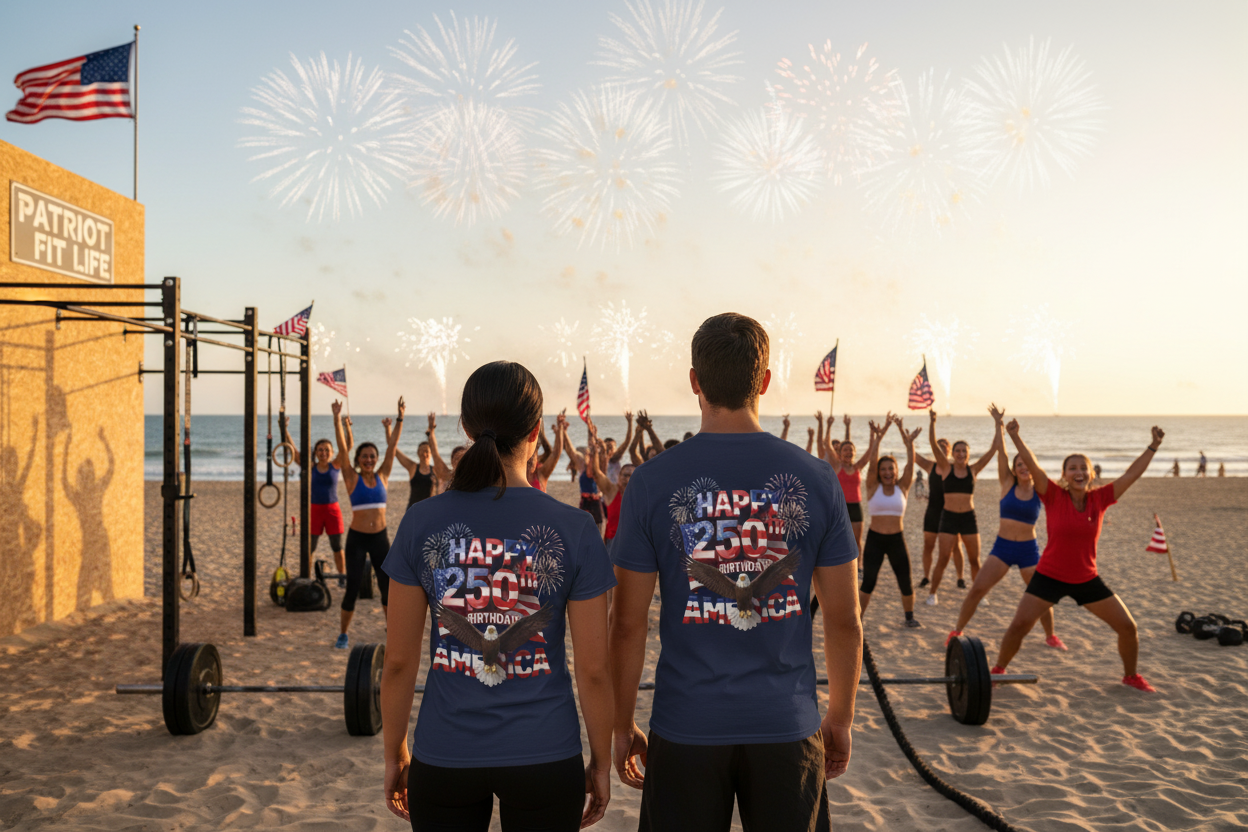 America 250th Birthday Eagle Fireworks T-Shirt | Patriotic Tee