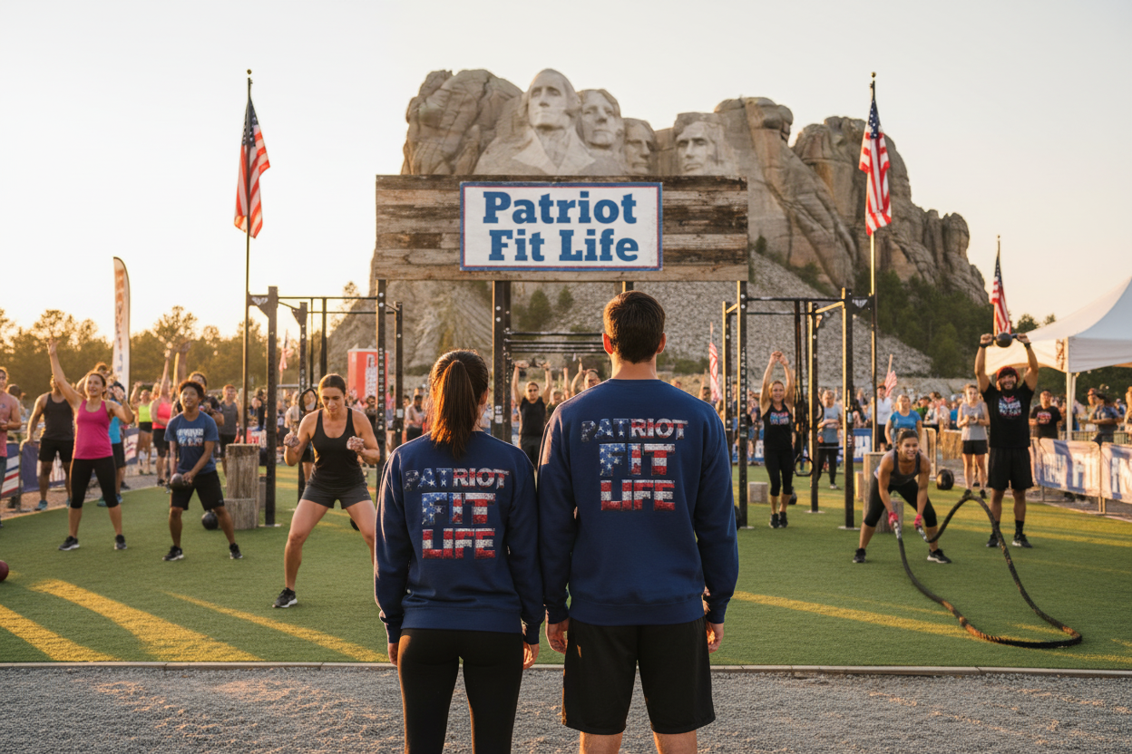 Patriot Fit Life Crewneck Sweatshirt - American Flag Graphic Pullover