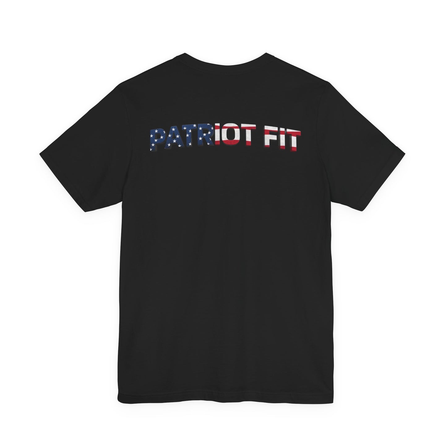 Patriot Fit T-Shirt — American Flag Text Athletic Tee