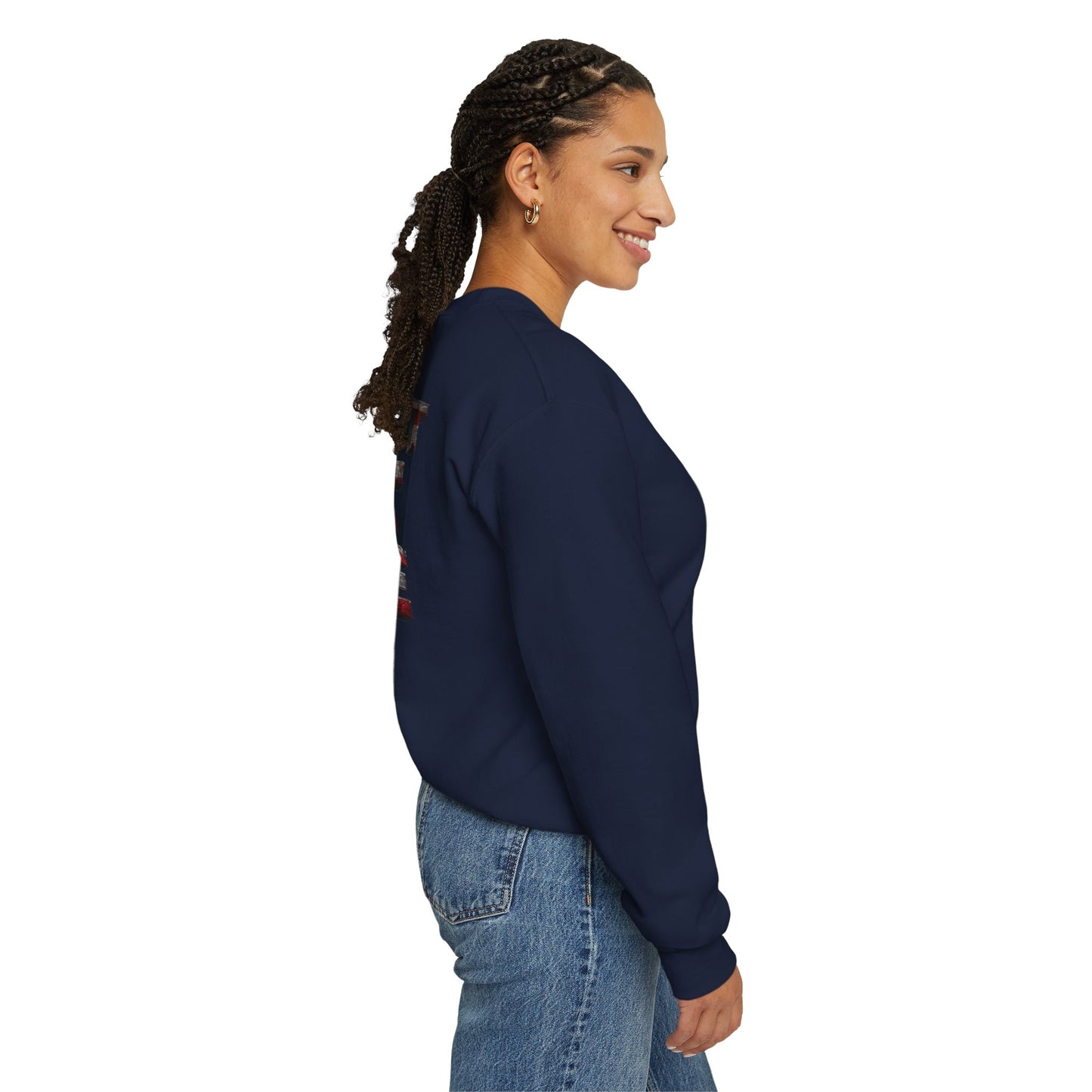 Patriot Fit Life Crewneck Sweatshirt - American Flag Graphic Pullover