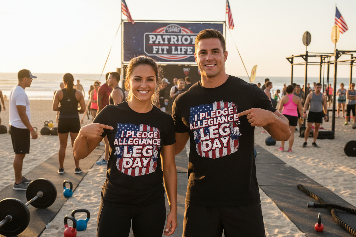 I Pledge Allegiance to Leg Day Shirt | Patriotic Gym Tee