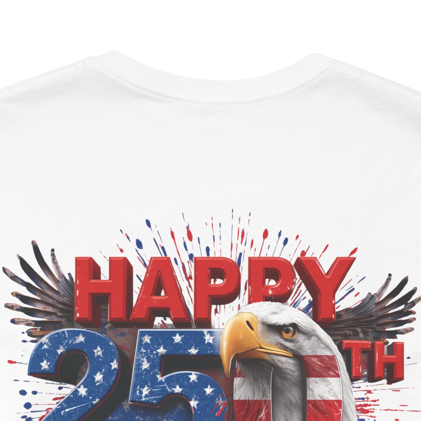 Happy 250th Birthday America T-Shirt | Patriotic Bald Eagle 4th of July Tee | 1776-2026 | XS-4XL