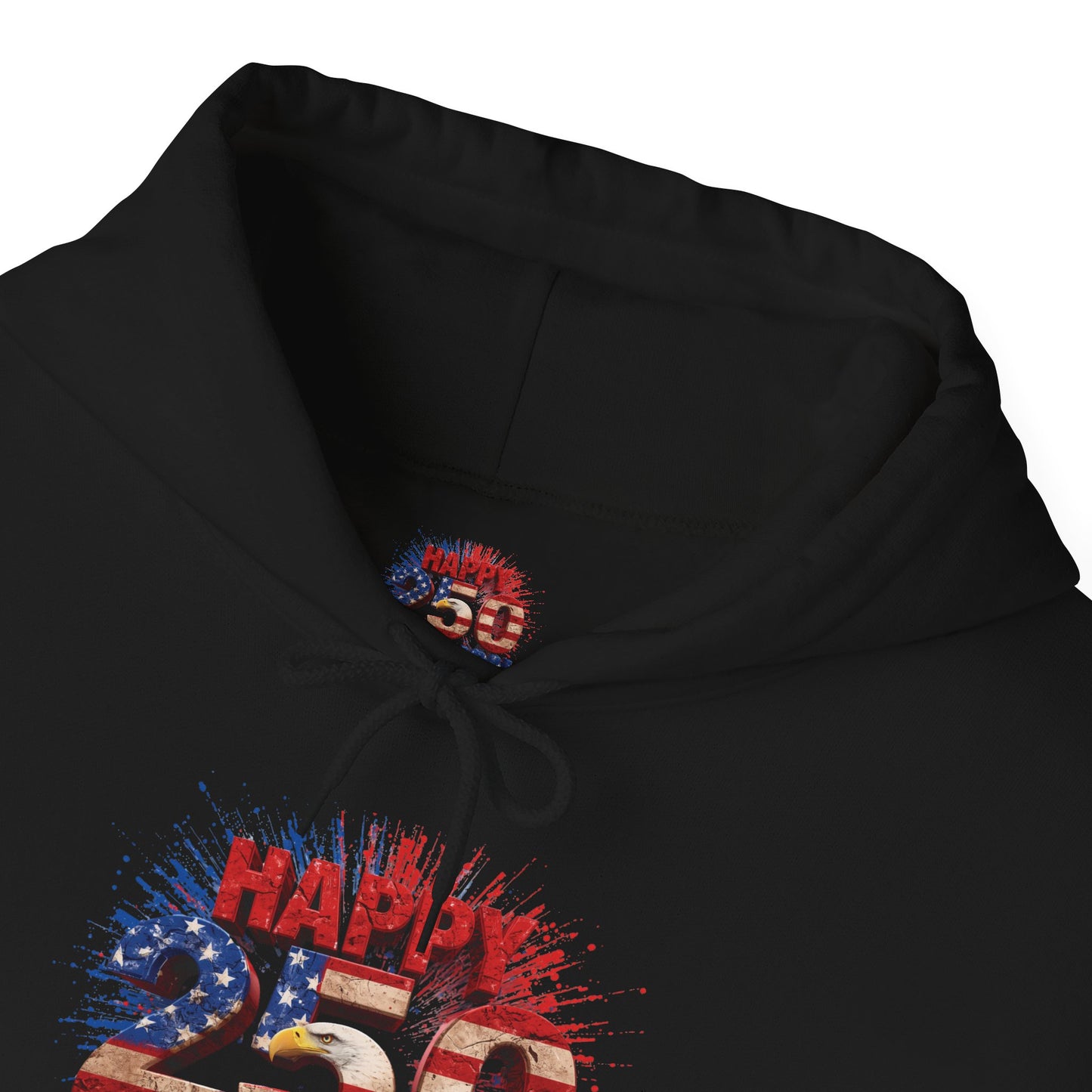 Happy 250th Birthday America Hoodie | Patriotic Eagle & Flag Sweatshirt | Gildan | S-5XL | 1776-2026