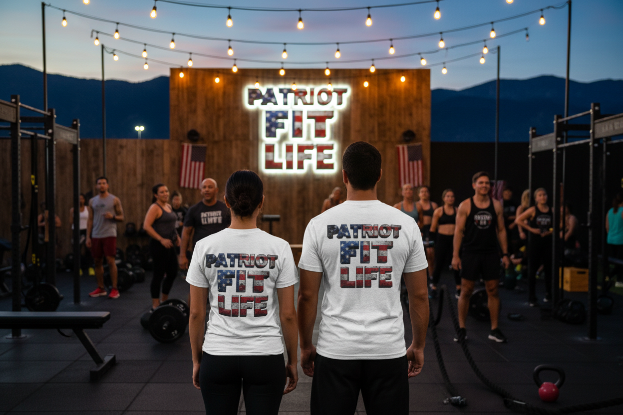 Patriot Fit Life Tri-Blend Tee - American Flag Graphic Fitness T-Shirt
