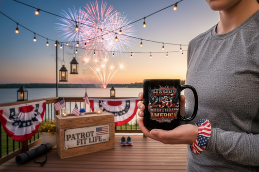 Happy 250th Birthday America Black Mug – Patriotic Anniversary Coffee Cup