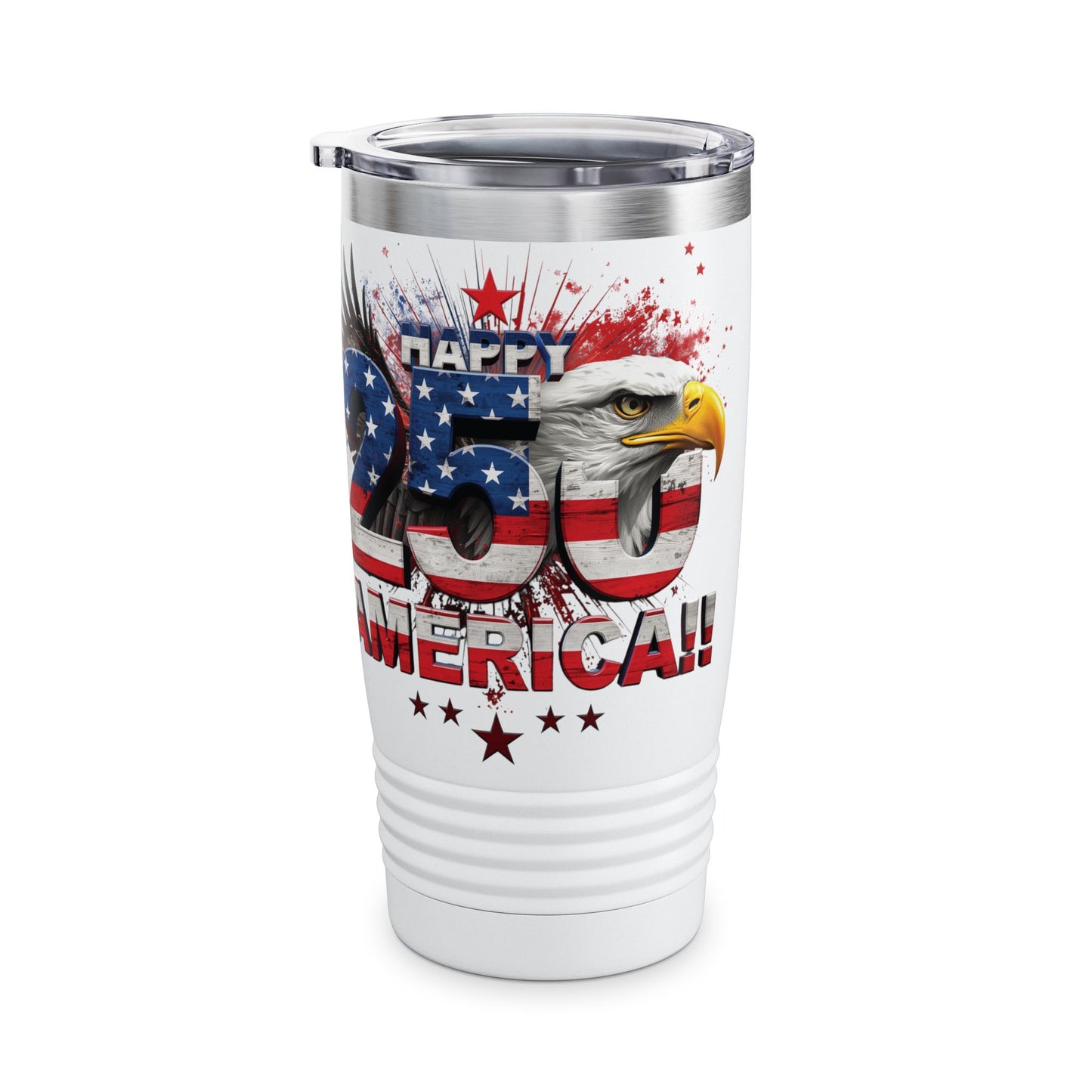 Happy 250th America Eagle Tumbler | 20oz Patriotic Stainless Steel Travel Cup | 1776–2026