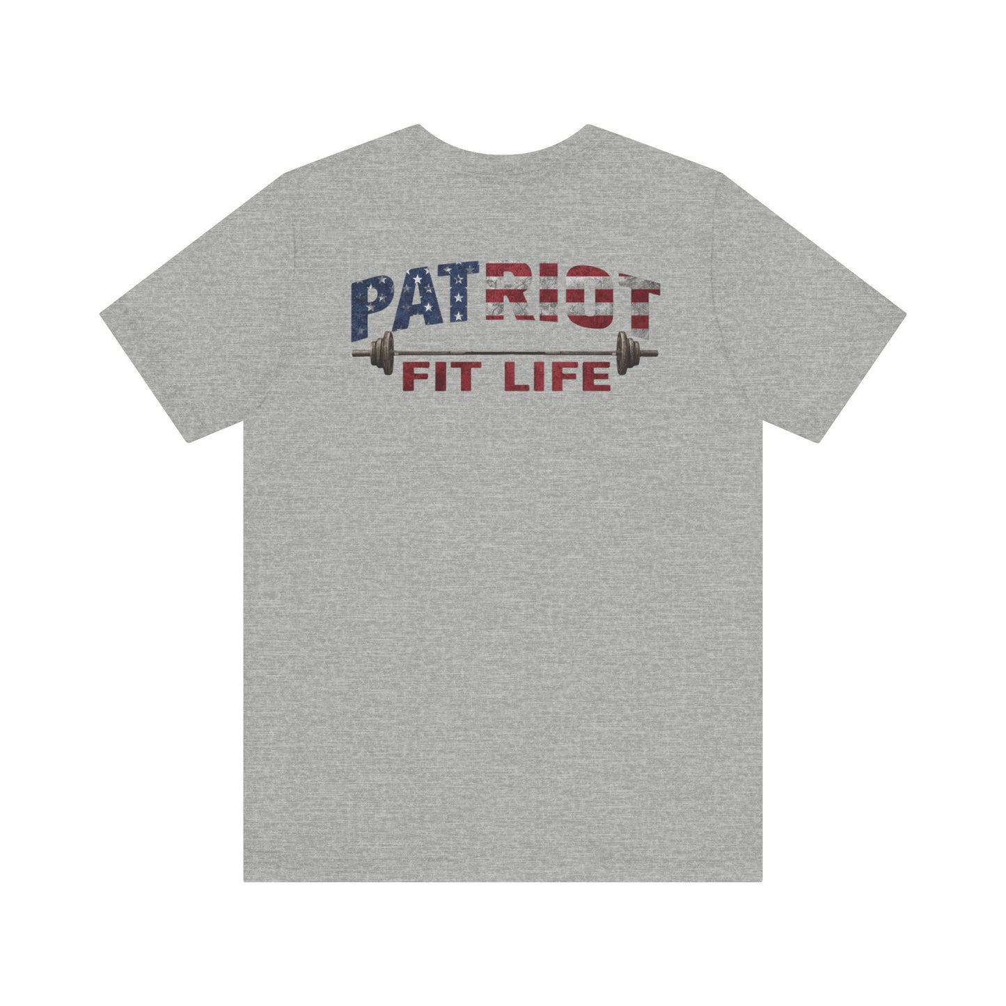 Patriot Fit Life T-Shirt | American Flag Barbell Gym Tee