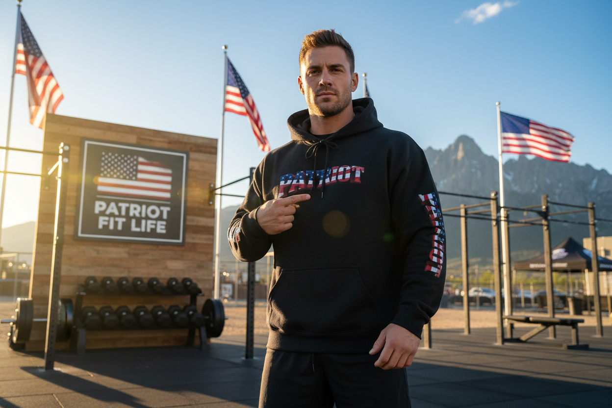 Patriot Hoodie - American Flag Graphic Pullover Sweatshirt
