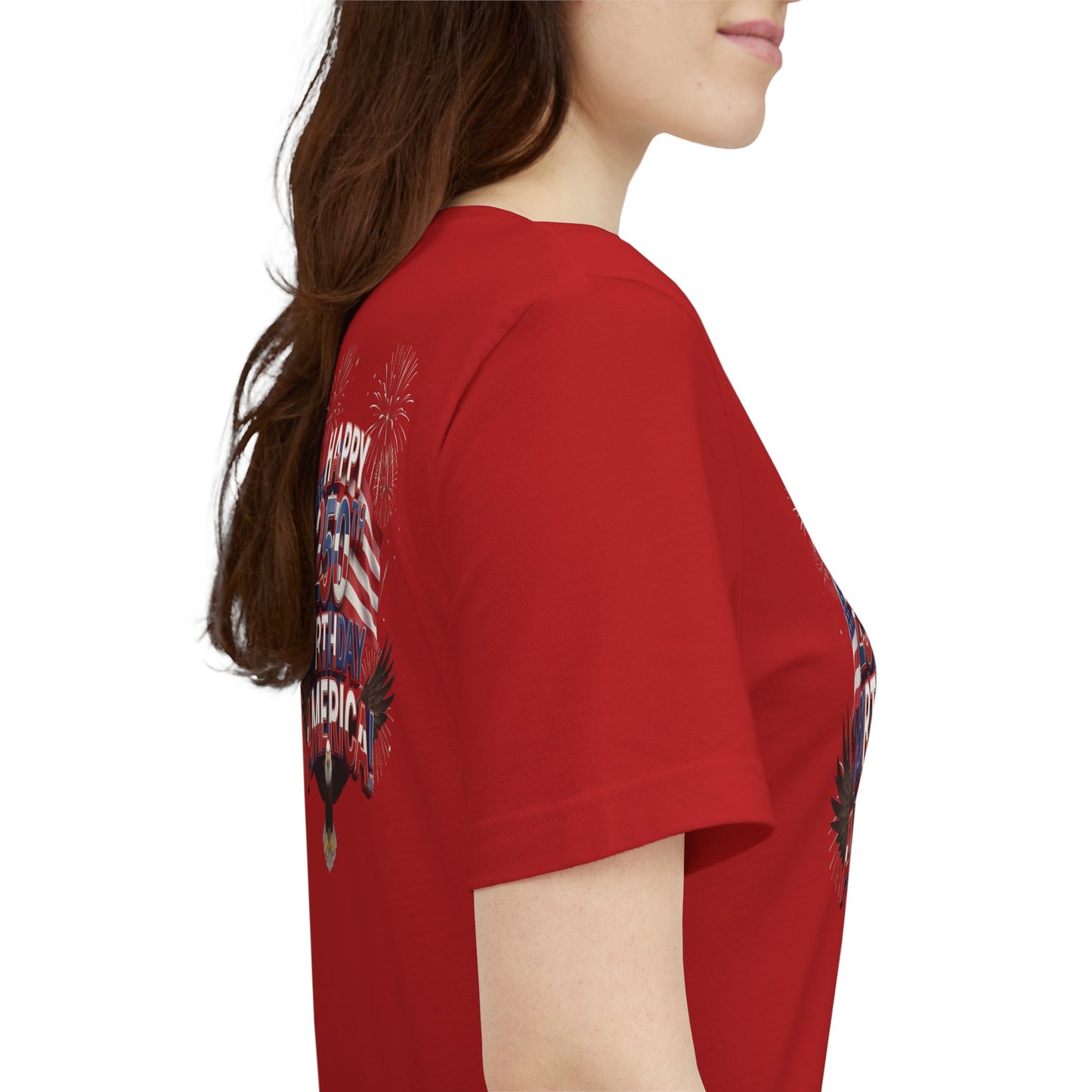 Happy 250th Birthday America Fireworks Eagle T-Shirt | July 4th