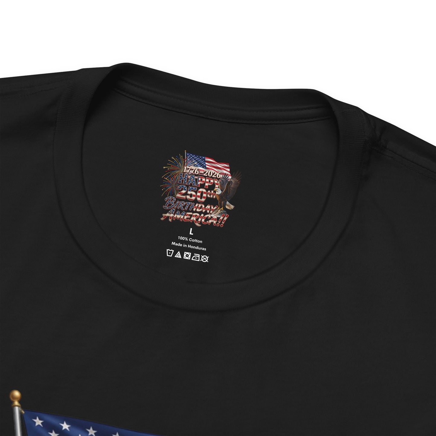 Happy 250th Birthday America T-Shirt | Patriotic Eagle Flag & Fireworks Tee | Bella Canvas | XS-4XL | 1776-2026