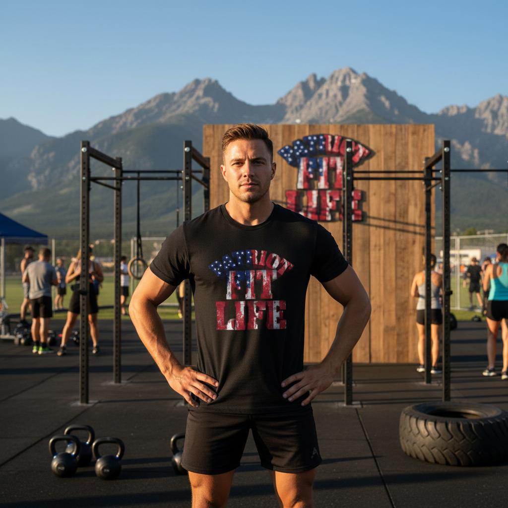 Patriot Fit Life T-Shirt - American Flag Gym Tee