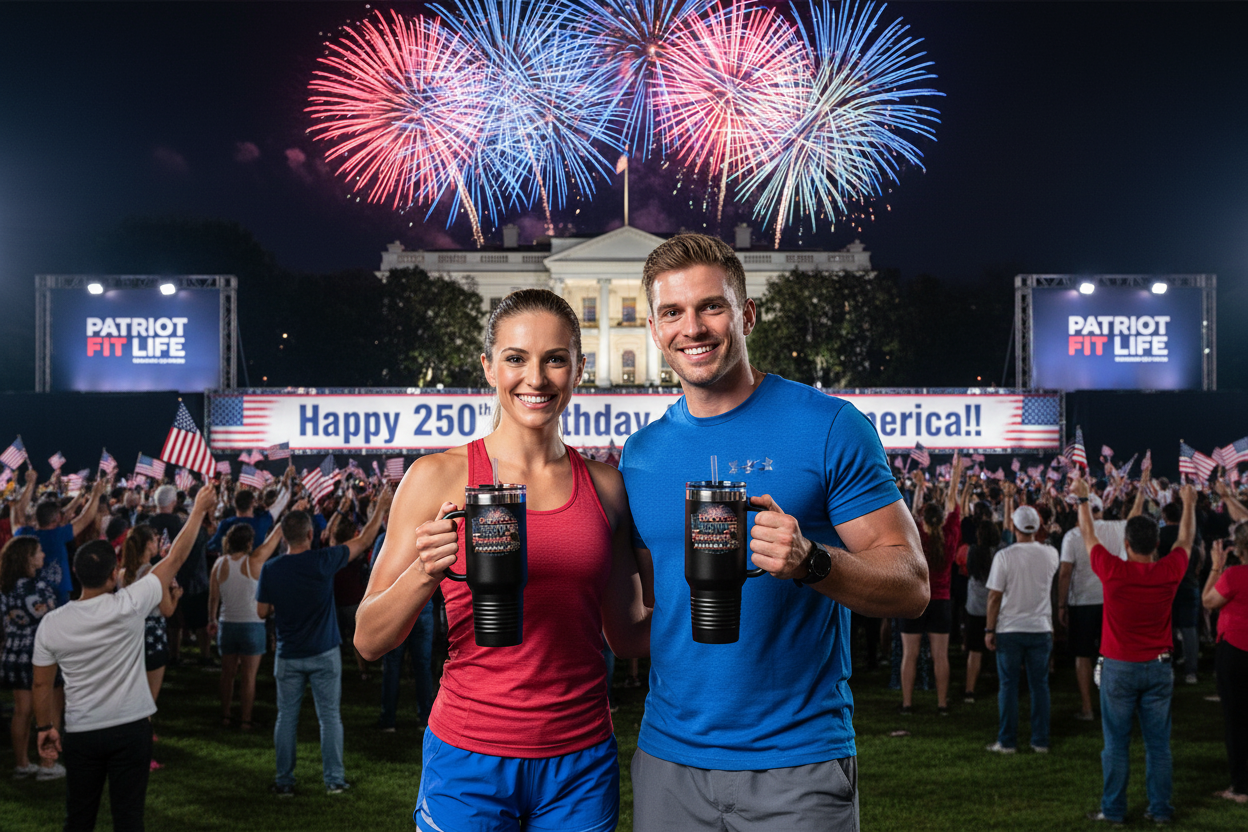 Happy 250th Birthday America Tumbler | 40oz Insulated Travel Mug | 6 Colors | 1776-2026
