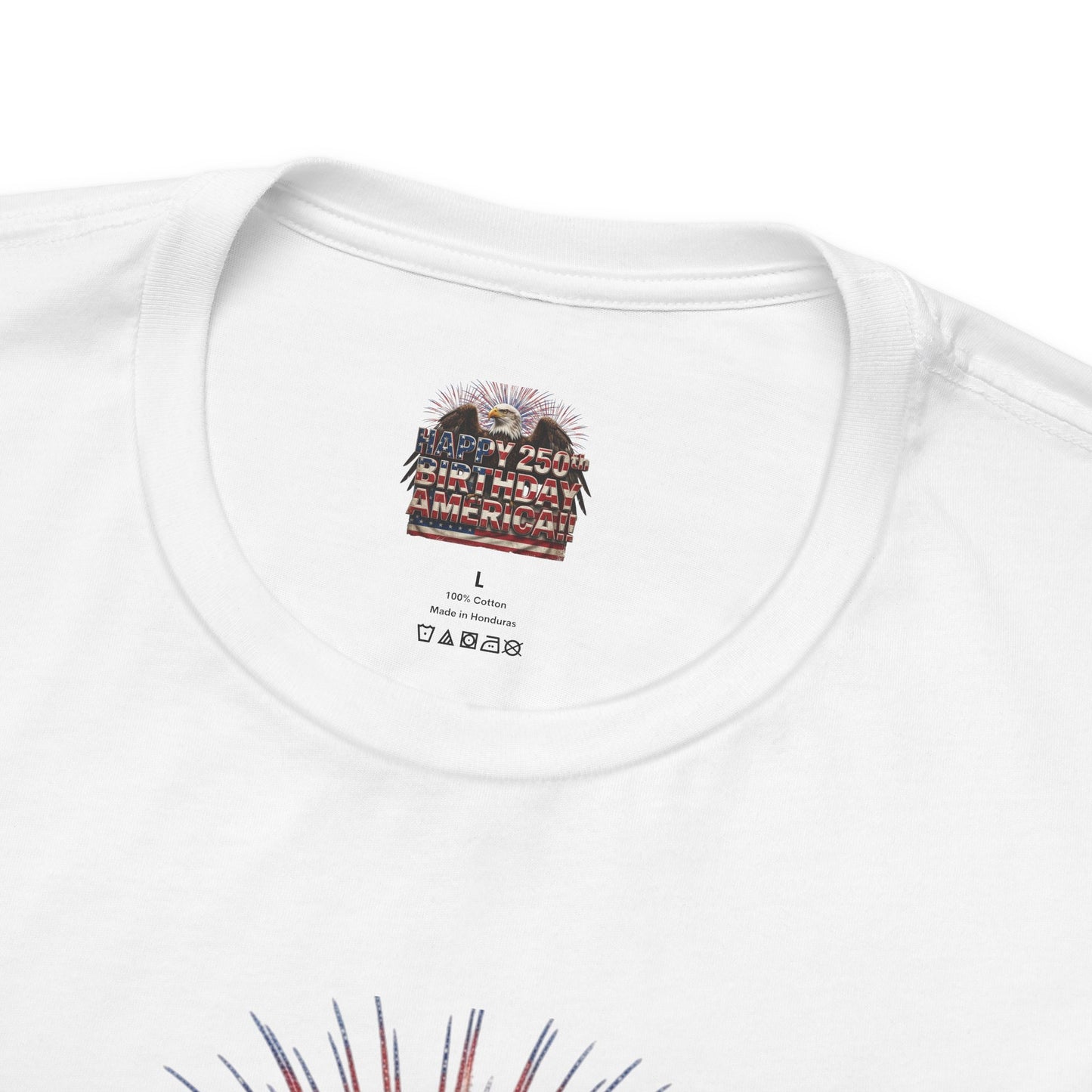 Happy 250th Birthday America T-Shirt | Patriotic Eagle & Flag Tee | Bella Canvas | XS-4XL