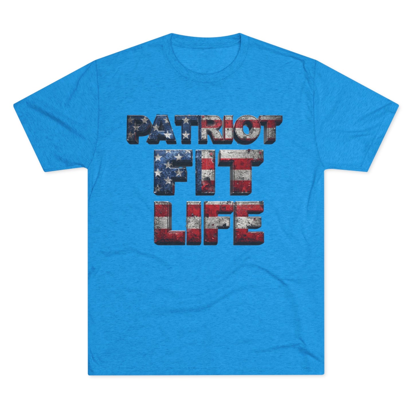 Patriot Fit Life Tri-Blend Tee - American Flag Graphic Fitness T-Shirt