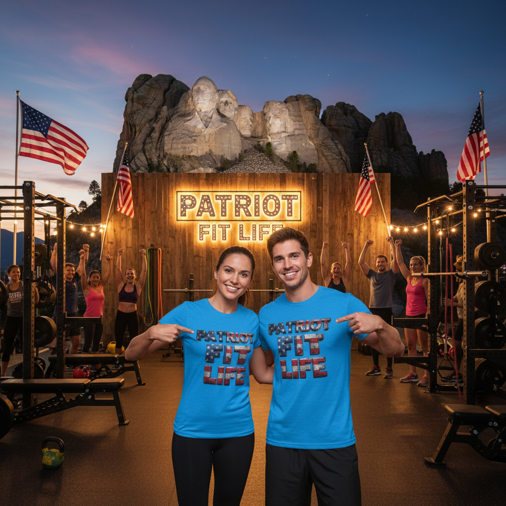 Patriot Fit Life Tri-Blend Tee - American Flag Graphic Fitness T-Shirt