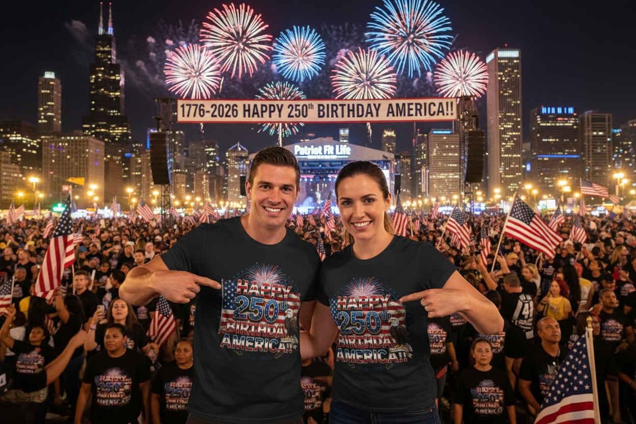 1776–2026 America 250th Birthday T-Shirt | Patriotic Eagle & Flag Tee | July 4th 2026 Commemorative