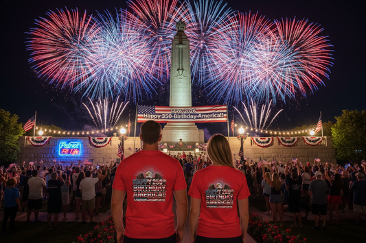 Happy 250th Birthday America T-Shirt | Patriotic Eagle & Flag Tee | Bella Canvas | XS-4XL