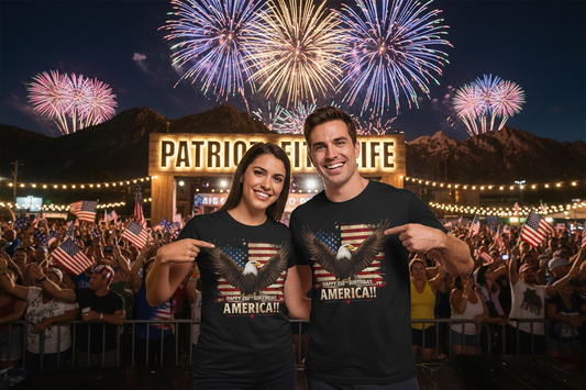 Happy 250th Birthday America T-Shirt | Patriotic Bald Eagle Flag Tri-Blend Tee | 1776–2026