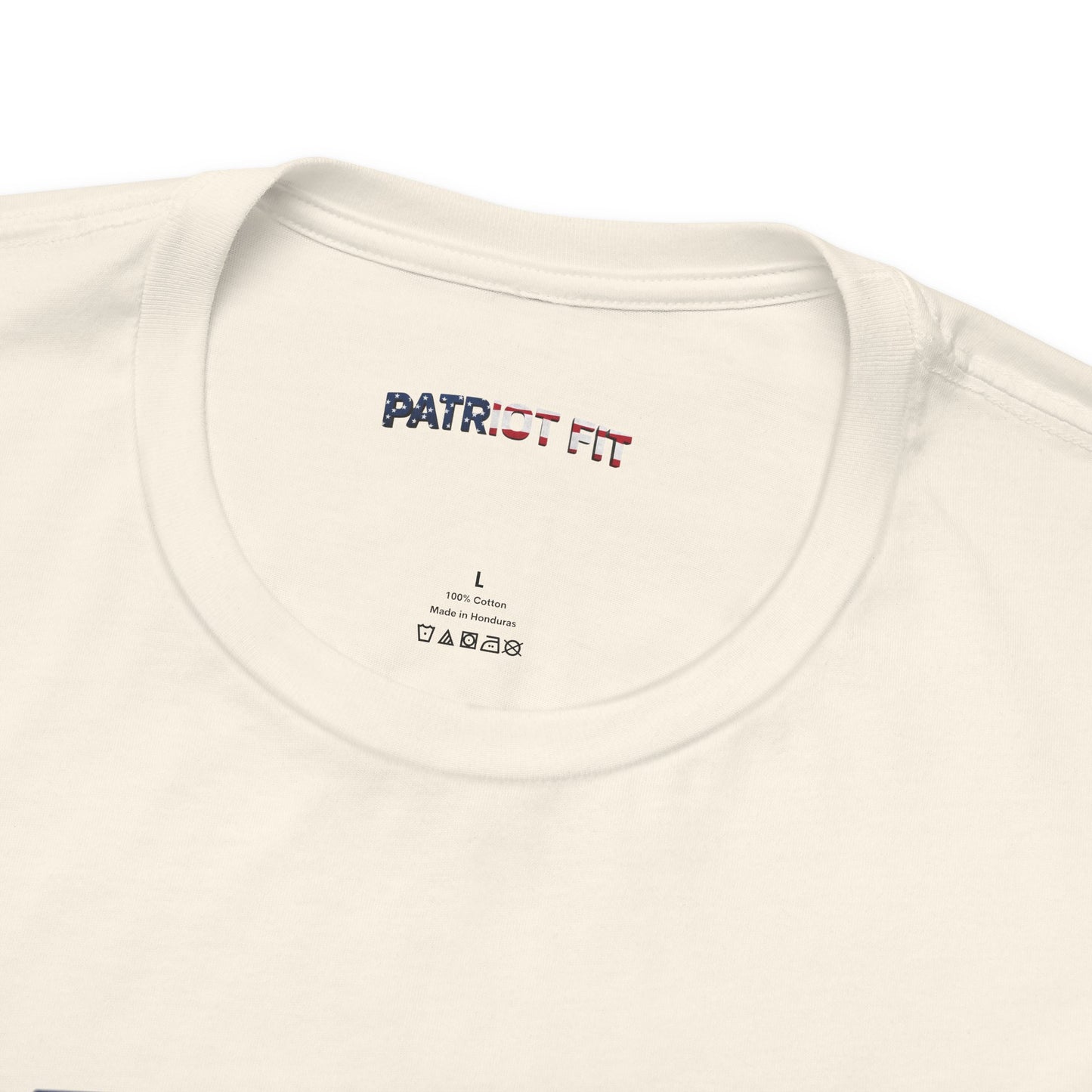 Patriot Fit T-Shirt — American Flag Text Athletic Tee
