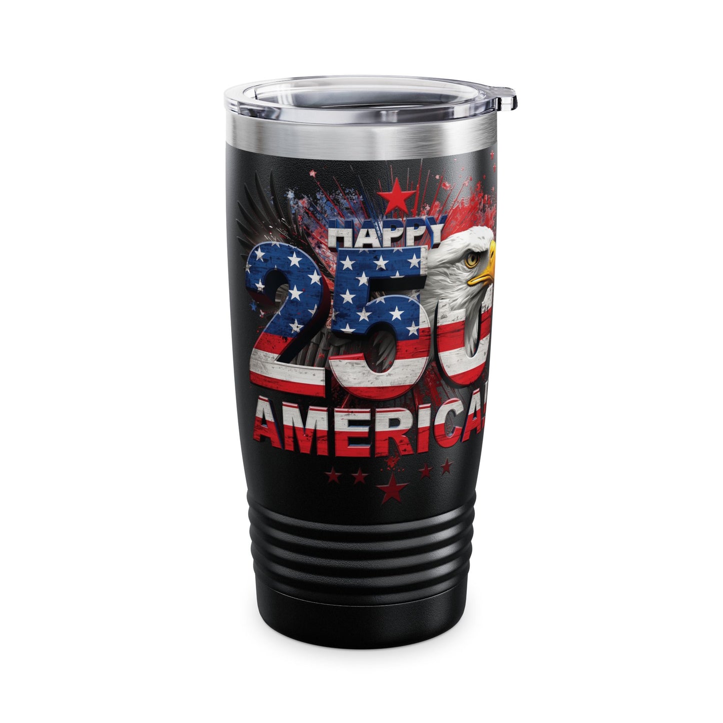 Happy 250th America Eagle Tumbler | 20oz Patriotic Stainless Steel Travel Cup | 1776–2026