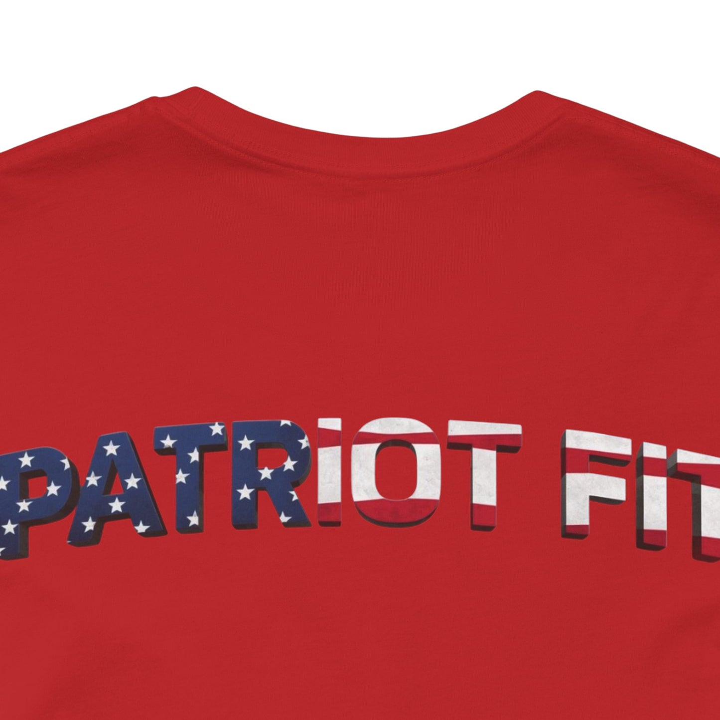 Patriot Fit T-Shirt — American Flag Text Athletic Tee