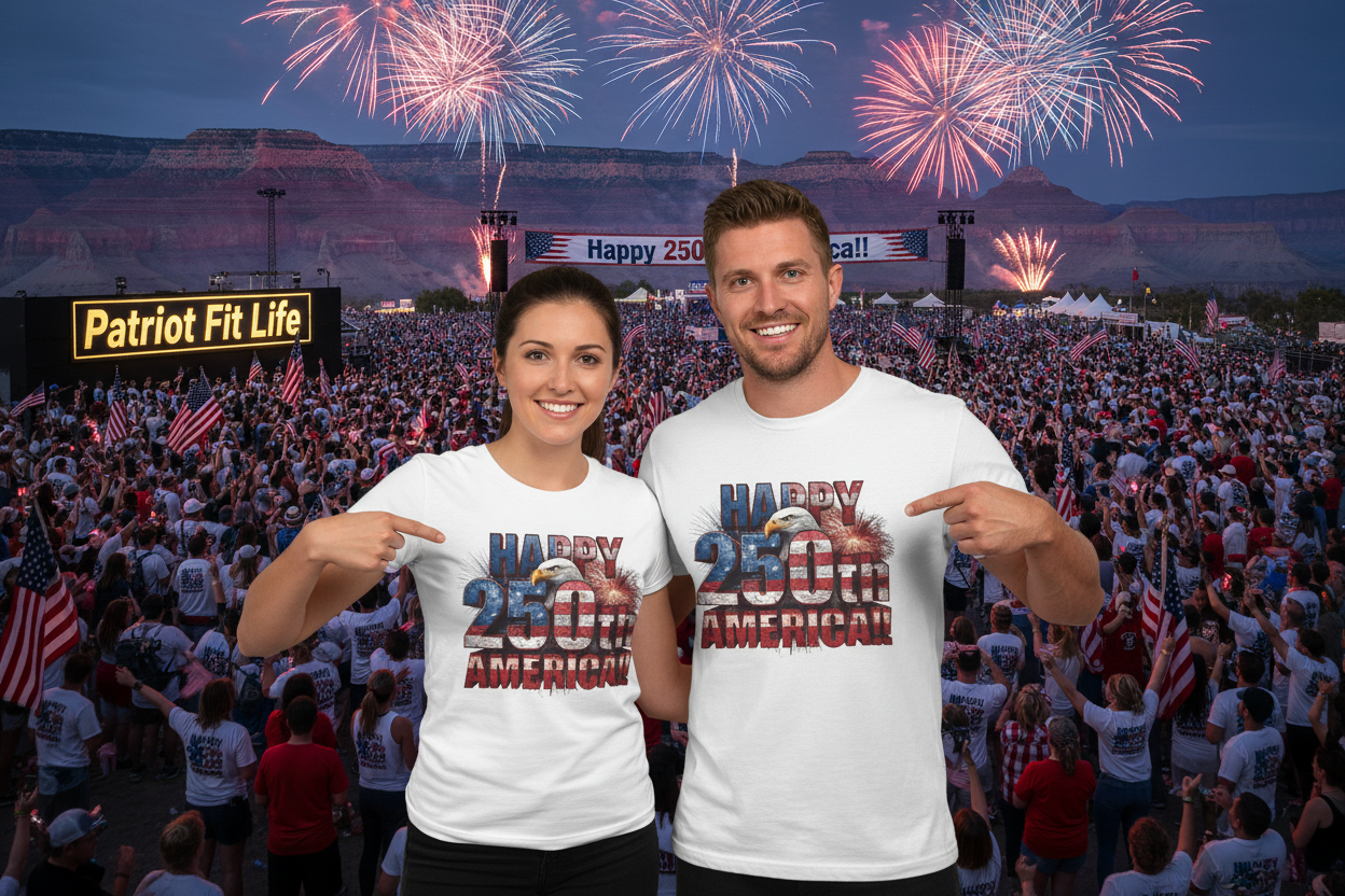 Happy 250th Birthday America T-Shirt | Patriotic Bald Eagle USA Flag Tee | 1776–2026