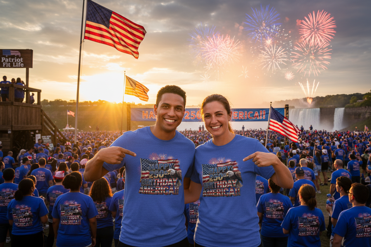 Happy 250th Birthday America T-Shirt | Patriotic Bald Eagle & Flag Tee | July 4th 2026 | 1776–2026