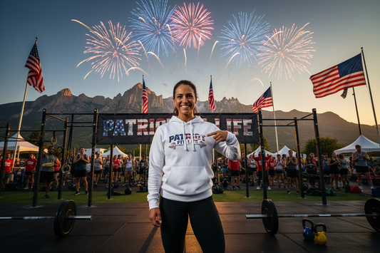 Patriot Fit Life Hoodie | American Flag Barbell Gym Hoodie