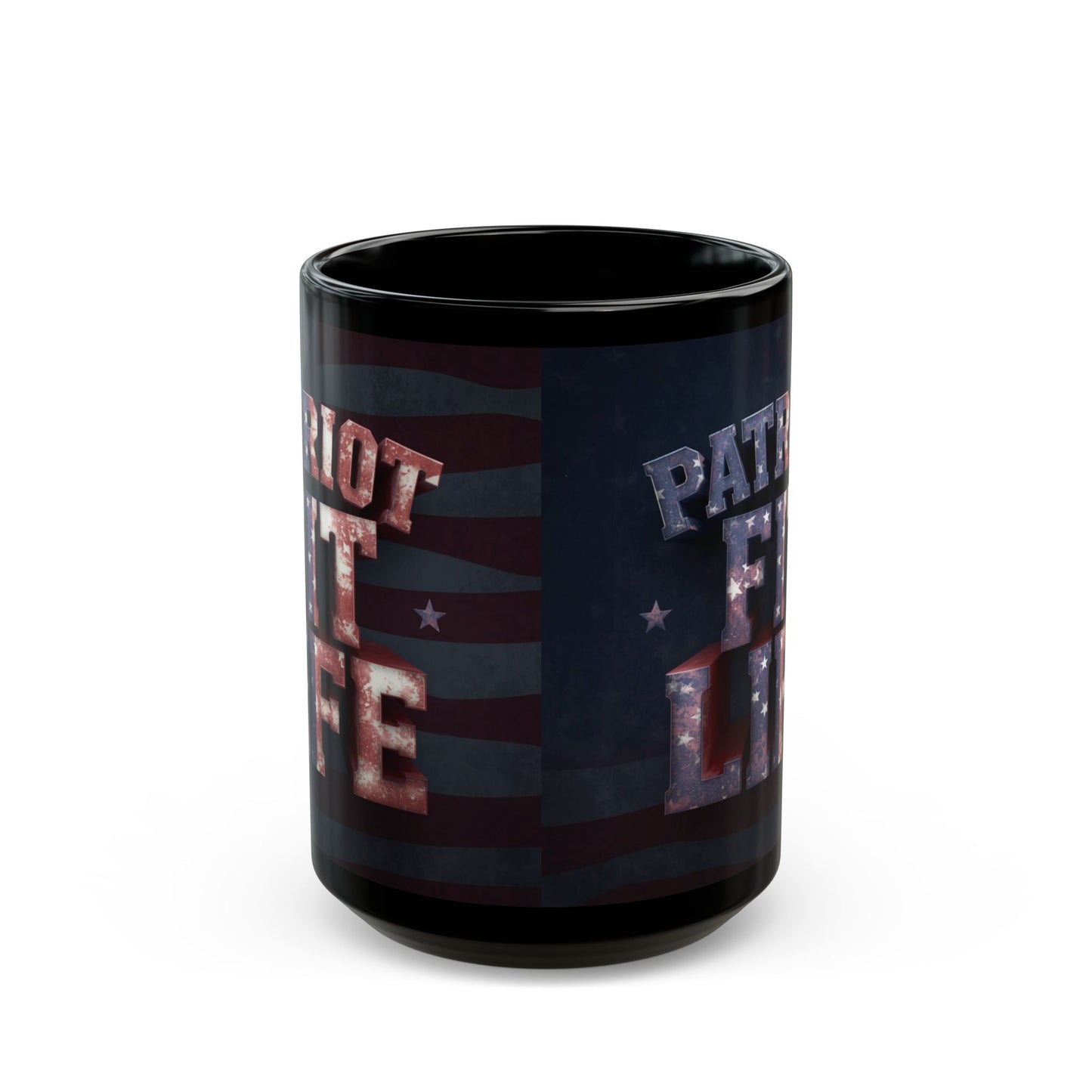 Patriot Fit Life Black Ceramic Mug - 11oz & 15oz