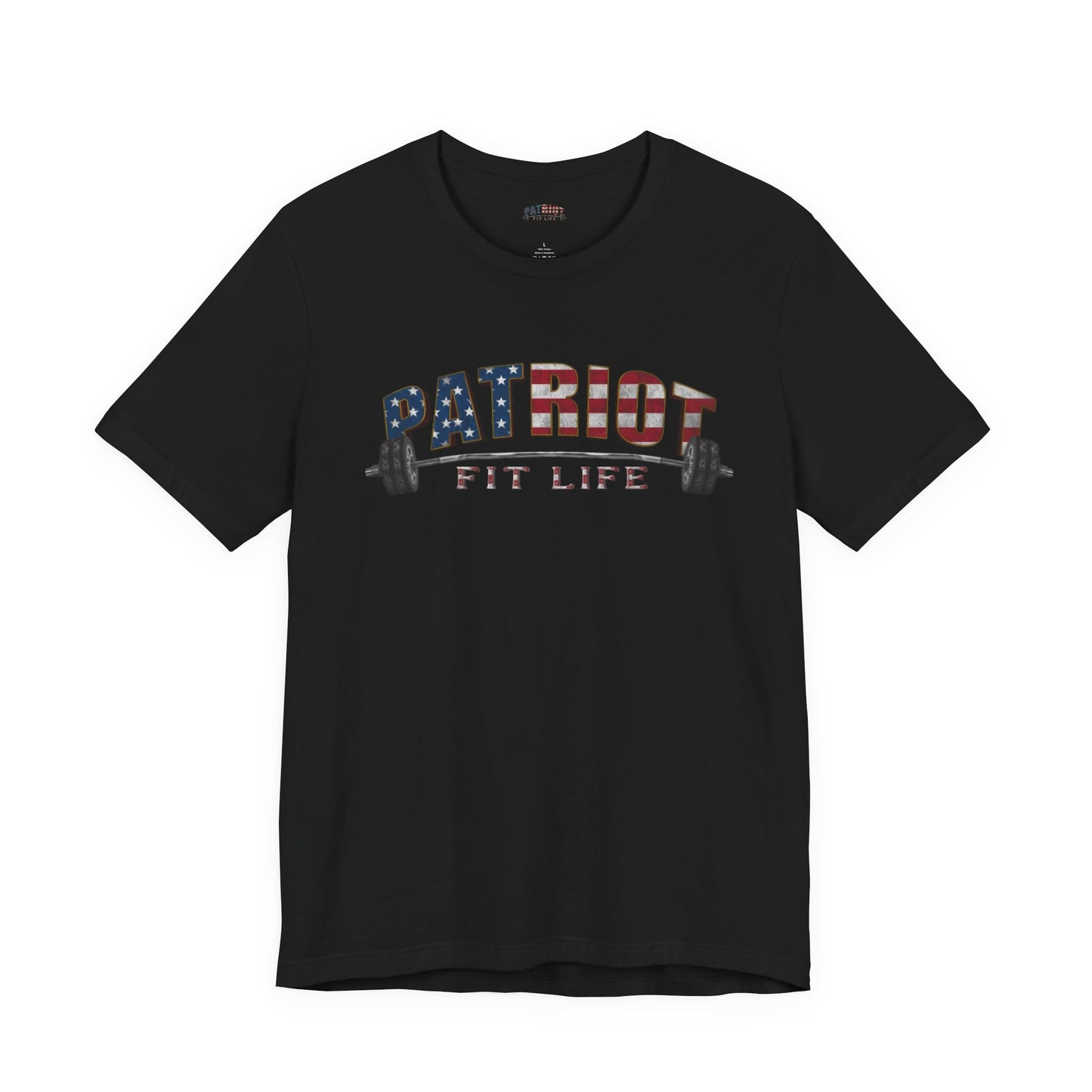 Patriot Fit Life T-Shirt | American Flag Weightlifting Gym Tee