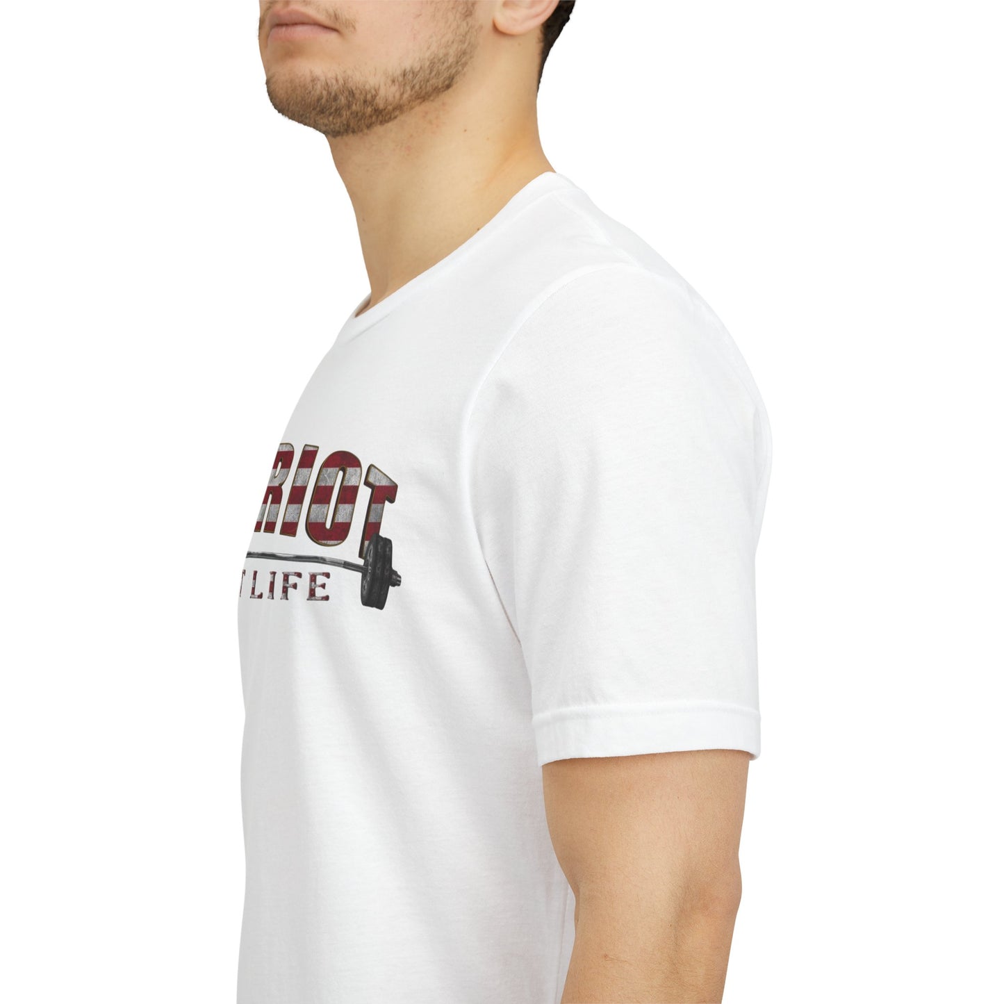 Patriot Fit Life T-Shirt | American Flag Weightlifting Gym Tee