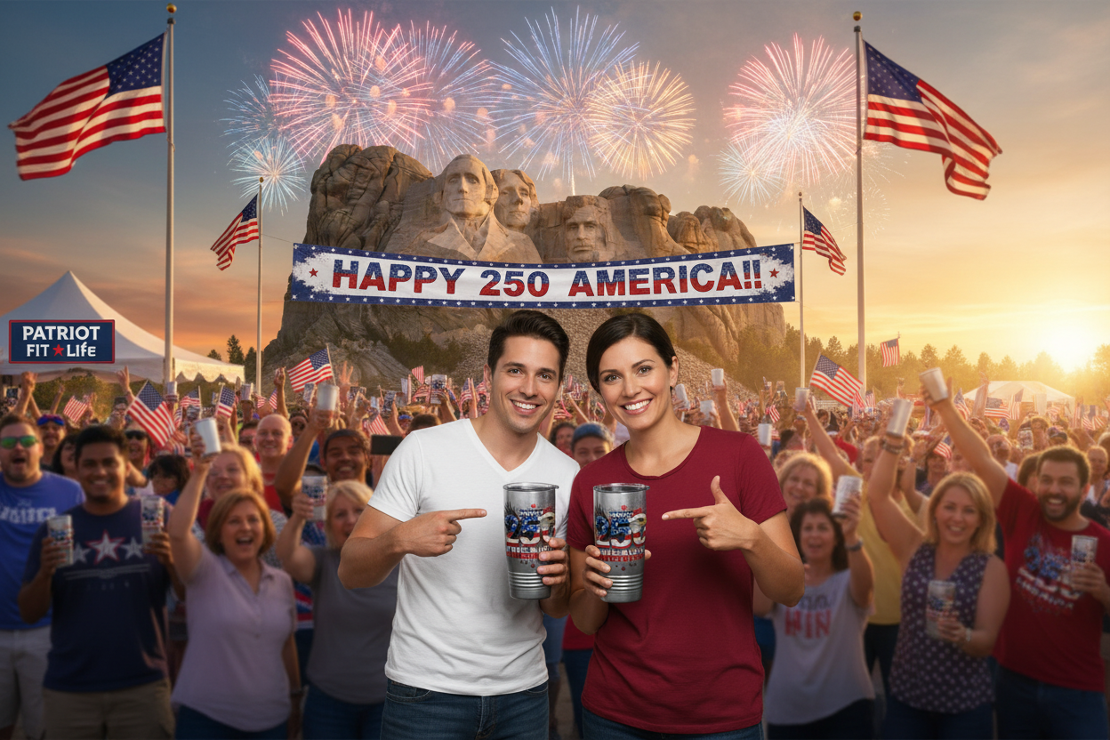 Happy 250th America Eagle Tumbler | 20oz Patriotic Stainless Steel Travel Cup | 1776–2026