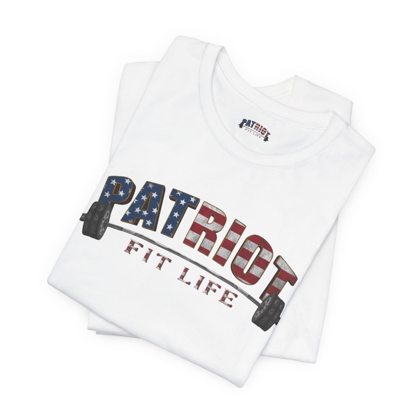 Patriot Fit Life T-Shirt | American Flag Weightlifting Gym Tee