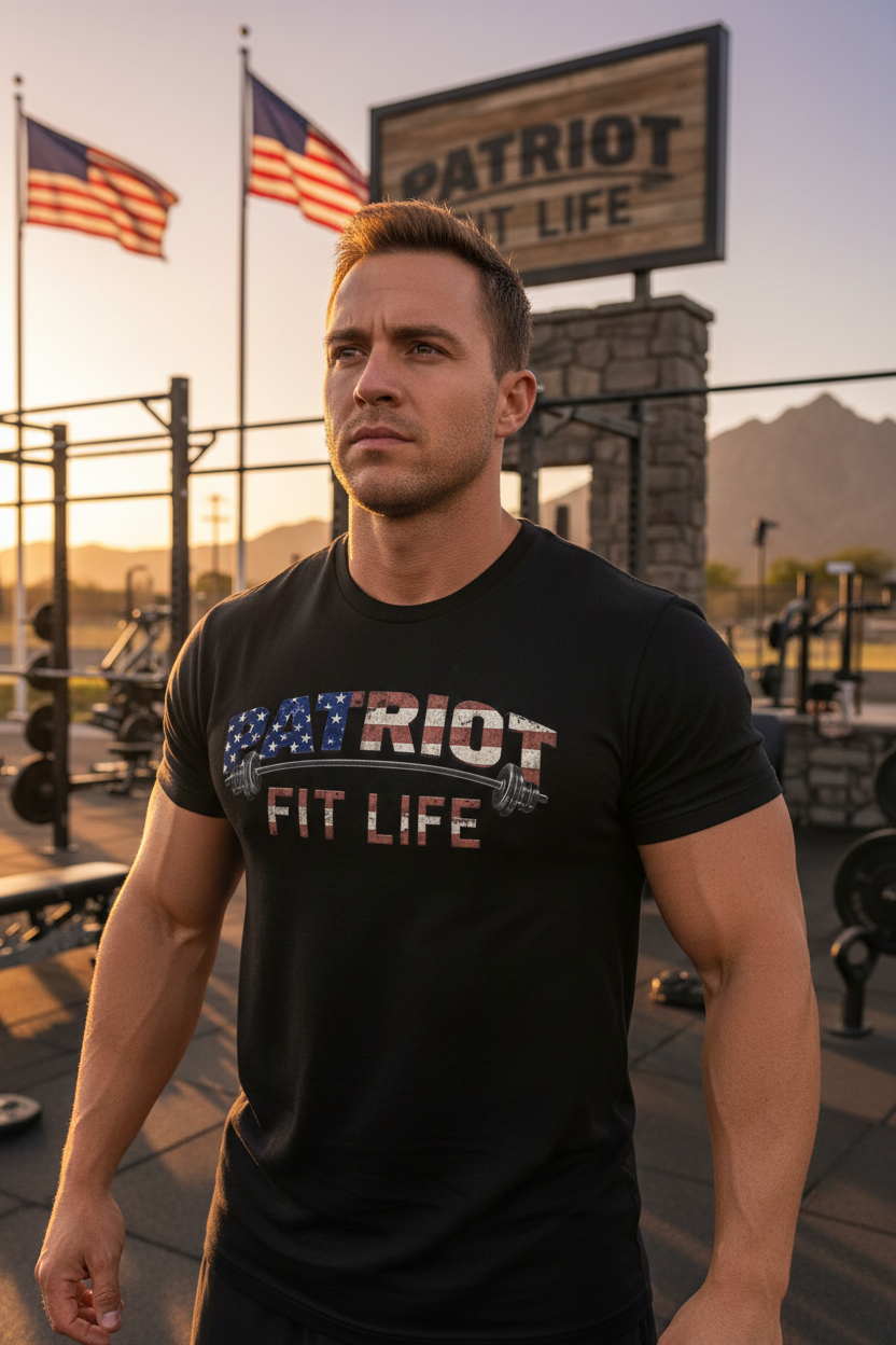 Patriot Fit Life T-Shirt | Premium American Flag Fitness Tee