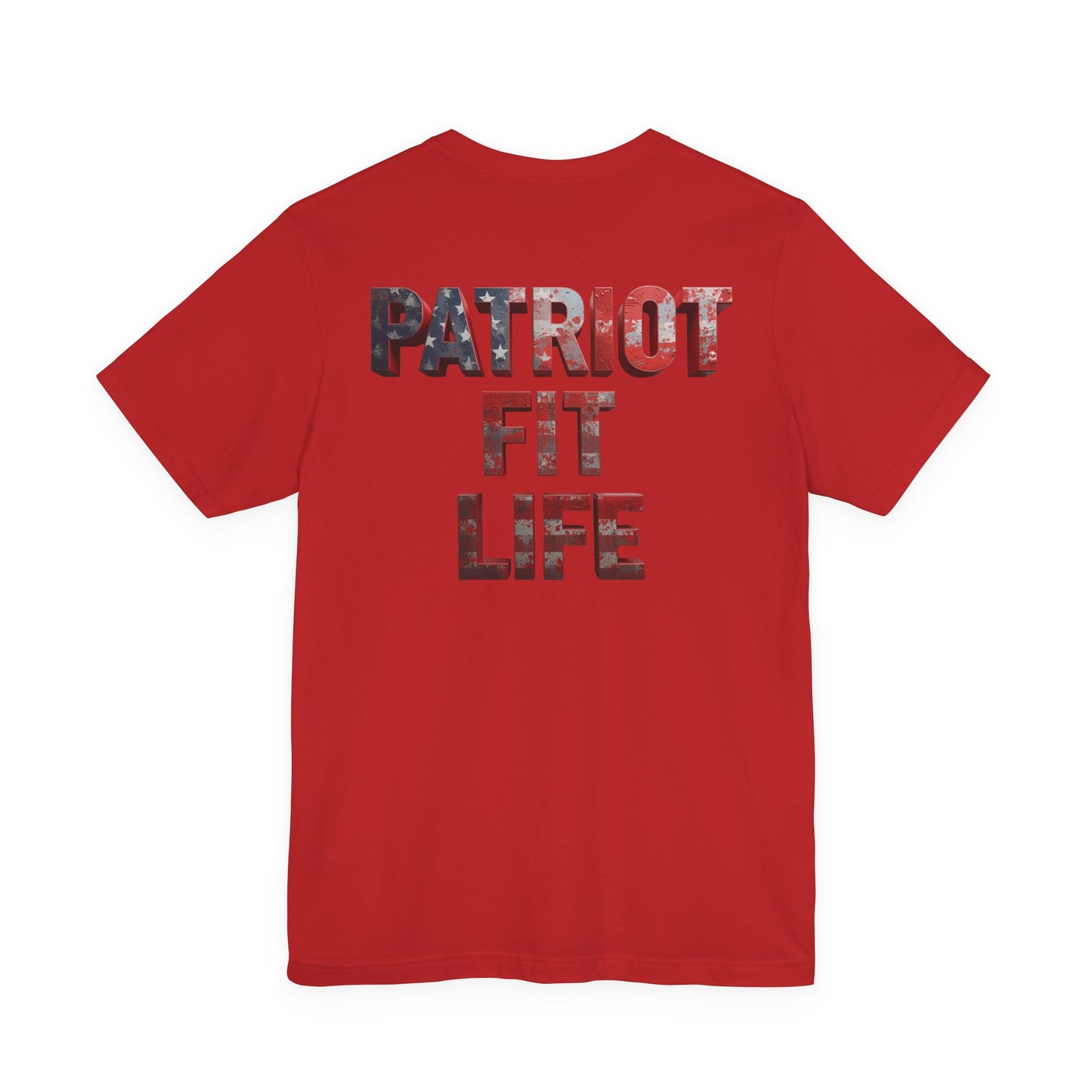 Patriot Fit Life T-Shirt - American Flag Block Letter Graphic Tee