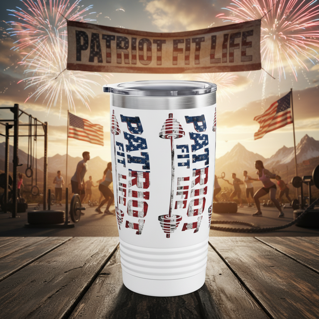 Patriot Fit Life 20oz Ringneck Tumbler  American Flag Insulated Travel Mug