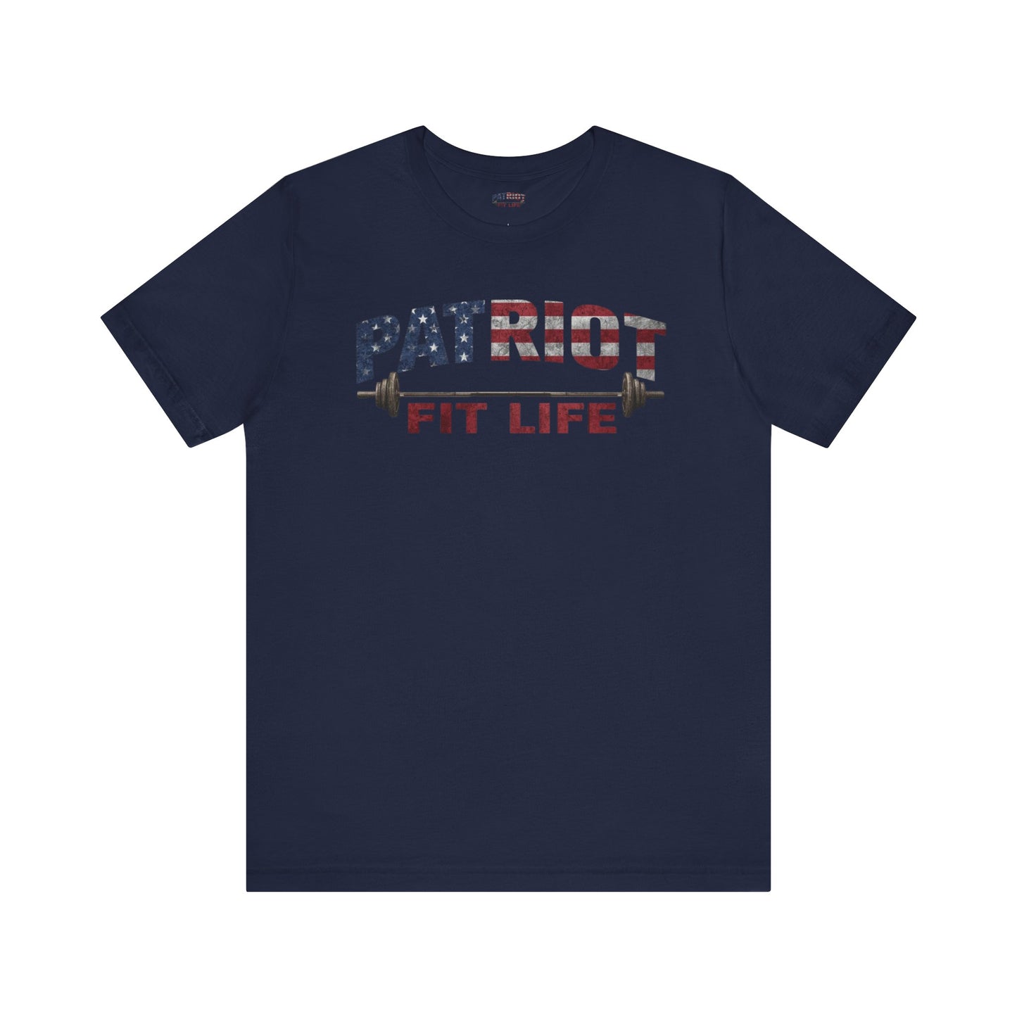 Patriot Fit Life T-Shirt | American Flag Barbell Gym Tee