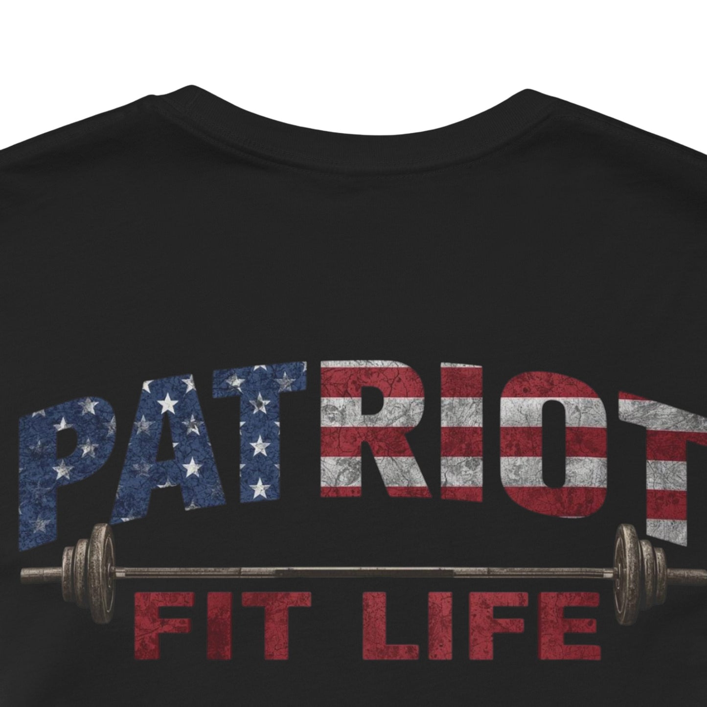 Patriot Fit Life T-Shirt | American Flag Barbell Gym Tee