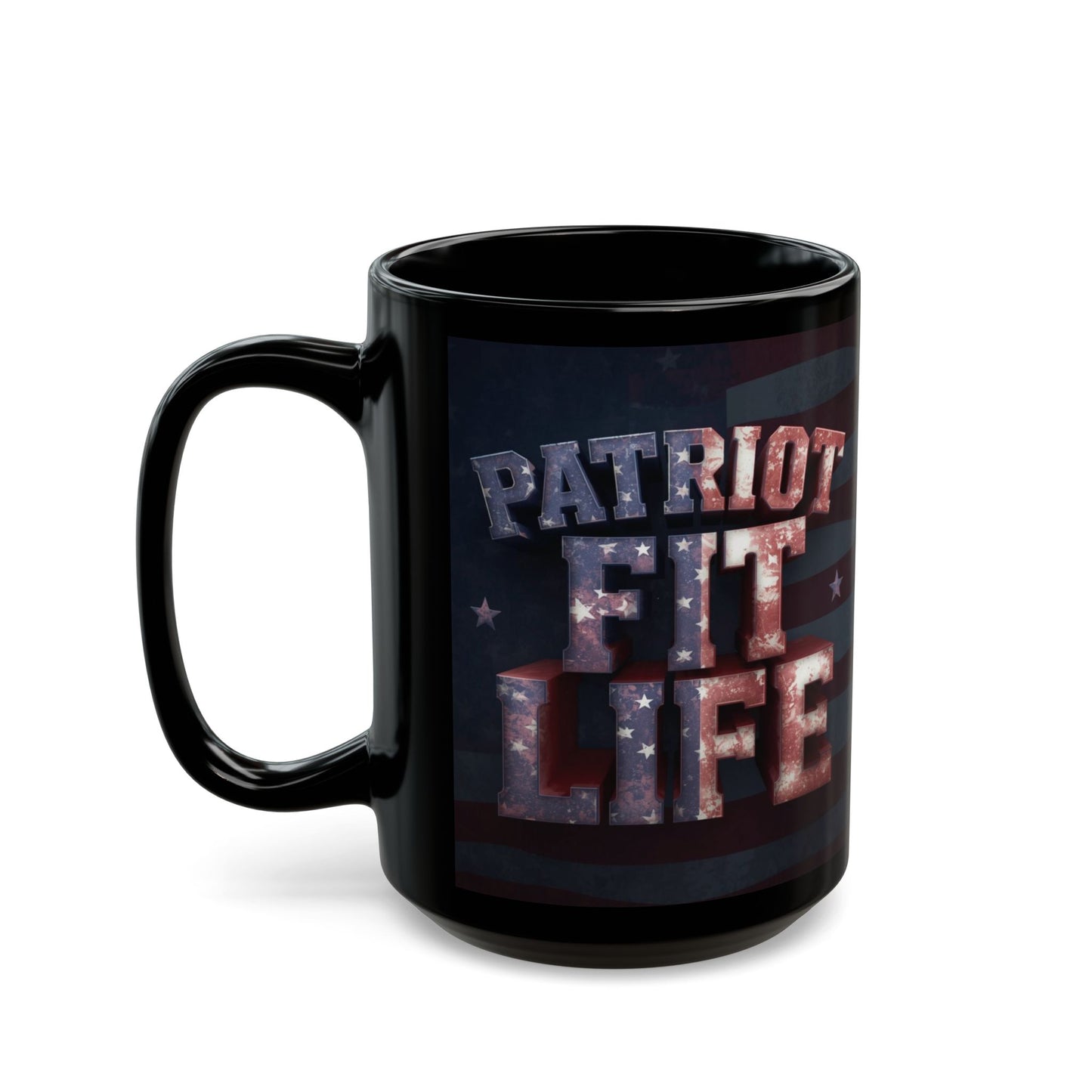 Patriot Fit Life Black Ceramic Mug - 11oz & 15oz