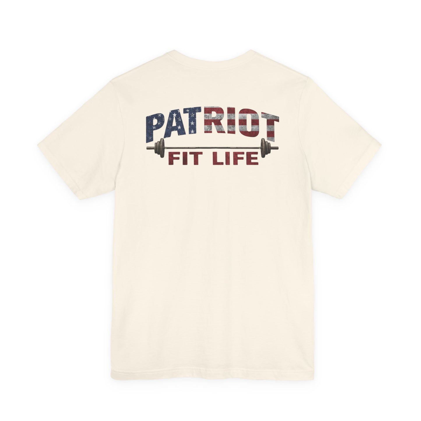 Patriot Fit Life T-Shirt | American Flag Barbell Gym Tee