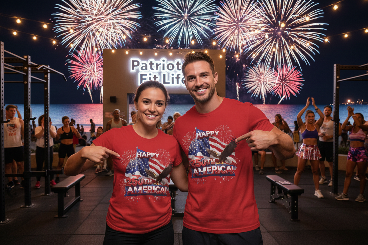 Happy 250th America Eagle Fireworks T-Shirt | Patriotic Tee
