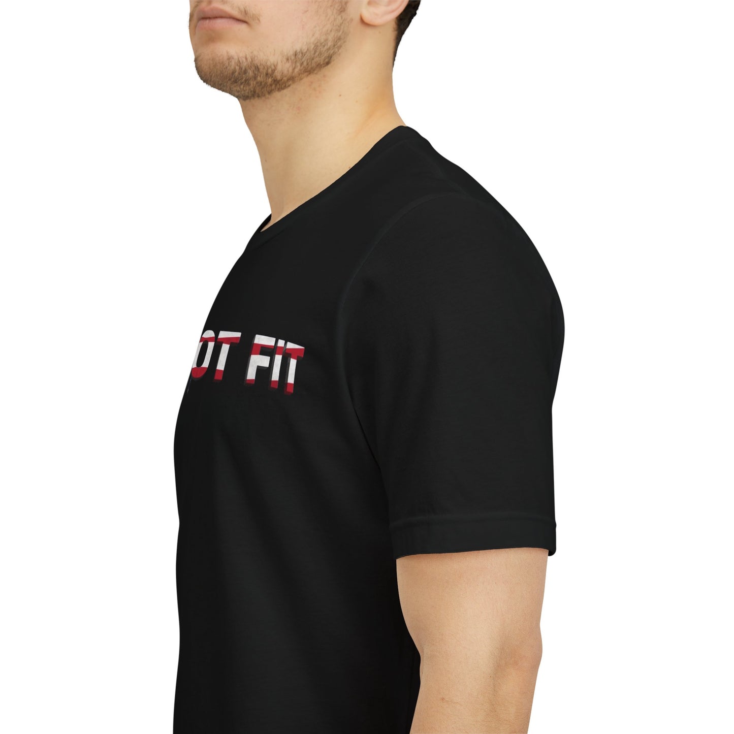 Patriot Fit T-Shirt — American Flag Text Athletic Tee