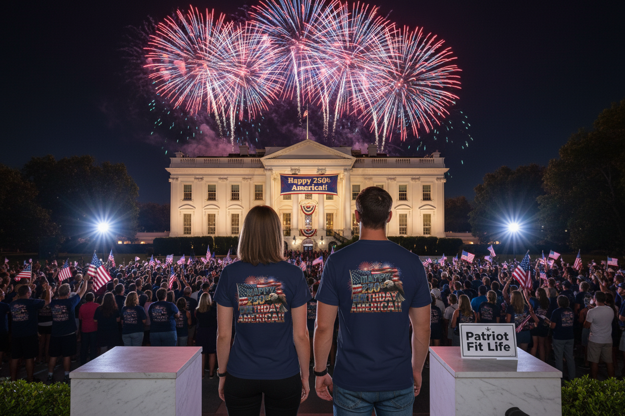 Happy 250th Birthday America T-Shirt | Patriotic Bald Eagle & Flag Tee | July 4th 2026 | 1776–2026