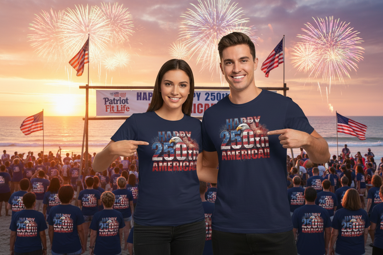 Happy 250th Birthday America T-Shirt | Patriotic Bald Eagle USA Flag Tee | 1776–2026
