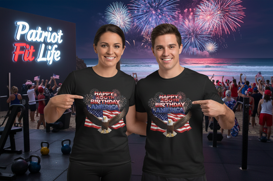 America 250th Birthday Eagle Flag T-Shirt | Patriotic Tee