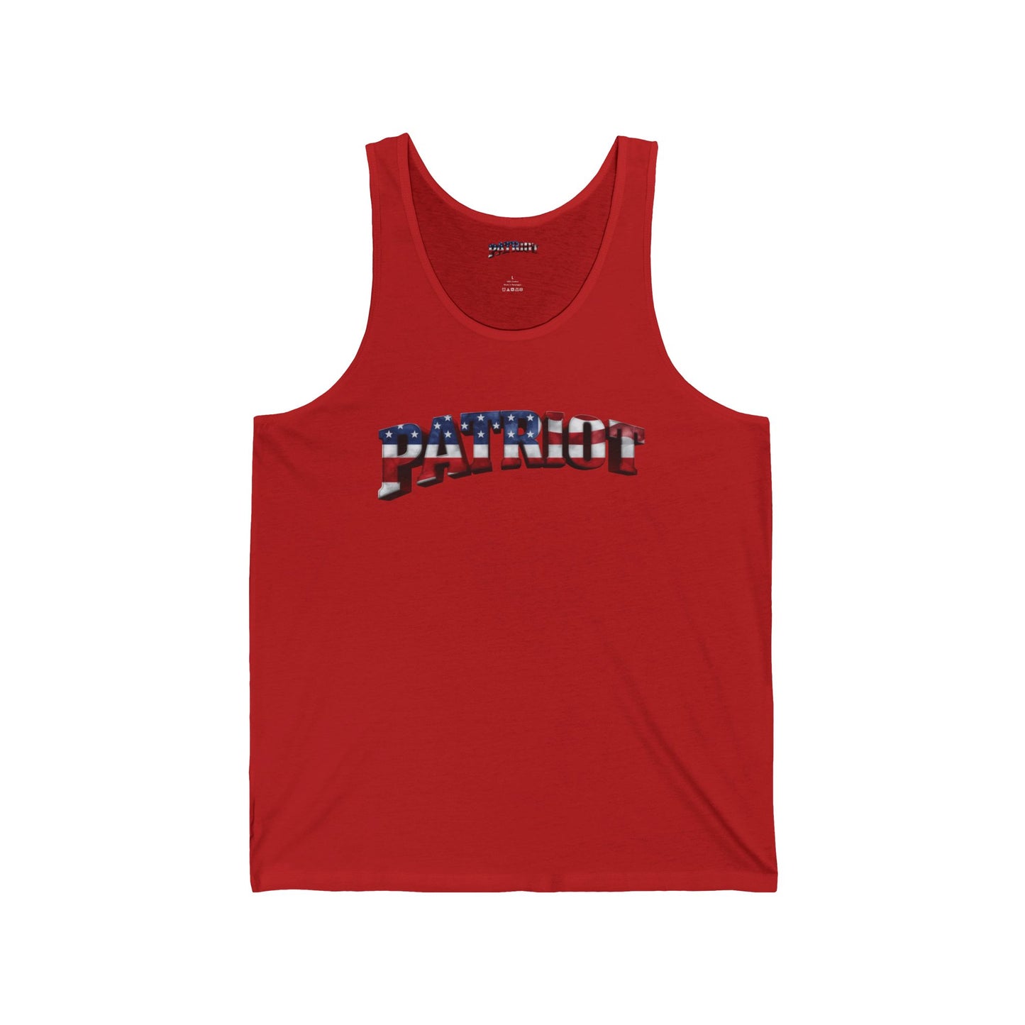 Patriot American Flag Tank Top - PATRIOT Chest Print Graphic Tee